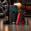 Auxiliar de Partida e Compressor de Ar Portátil 6 em 1 Inteligente para Carro, Moto e Bicicleta com Lanterna e Power Bank