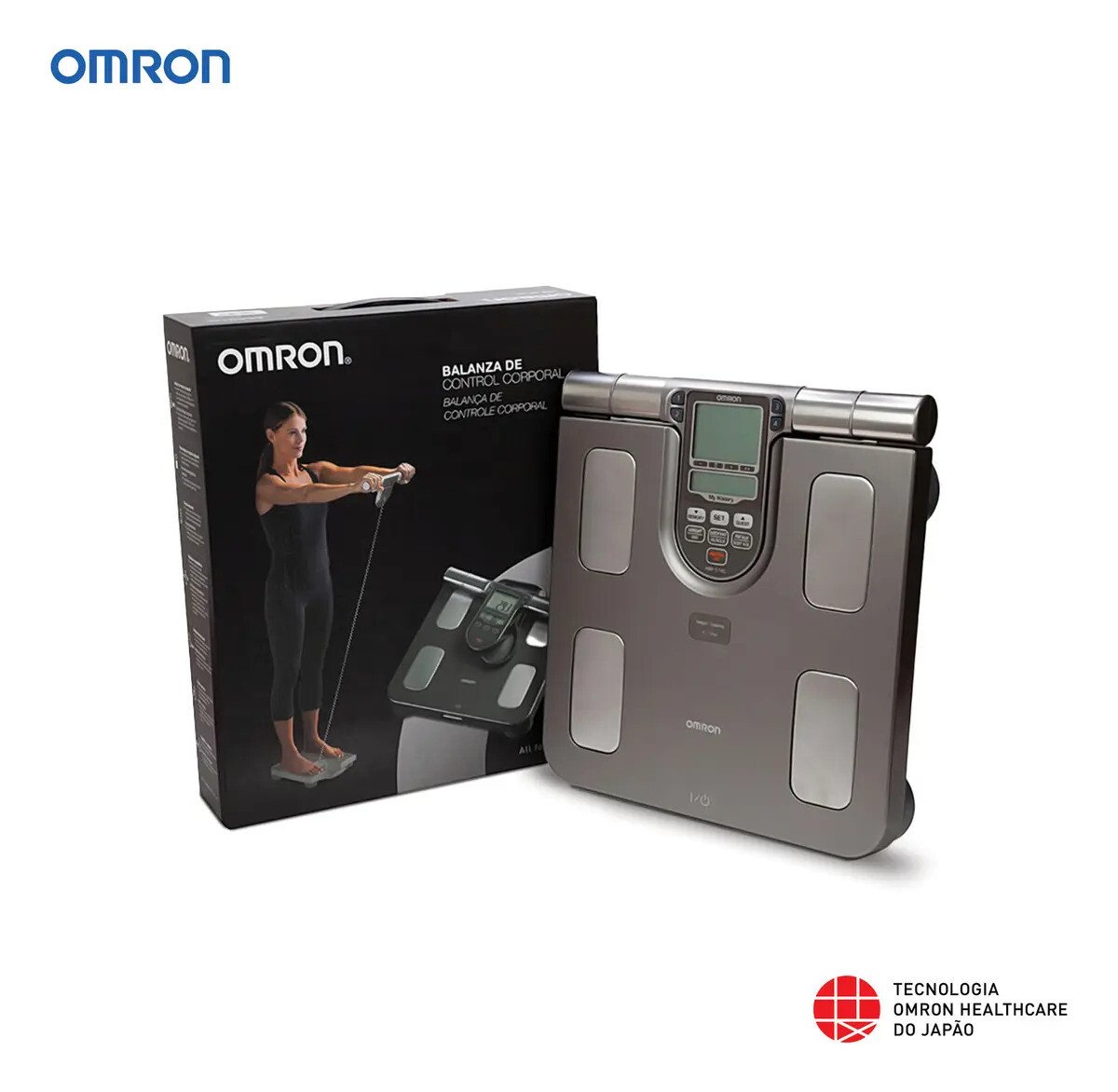 Balança Digital Corporal Precisa Bioimpedancia Omron HBF-514 Gordura 7 Indicadores Profissional IMC 150kg ANVISA INMETRO Balança Digital Corporal Precisa Bioimpedancia Omron HBF-514 Gordura 7 Indicadores Profissional IMC 150kg ANVISA INMETRO