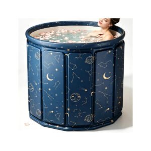 Banheira Dobrável 254l Spa Adulto Ofurô Ou Gelo Portátil Azul Estrela Do Céu