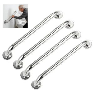 Barra Alça Apoio Banheiro 60cm Alta Qualidade Inox 4pcs