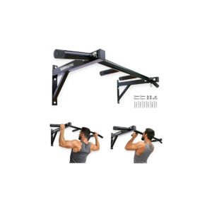 Barra Fixa De Parede Pull-up Modelo Externo Interno Completa Preto