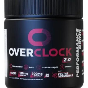 Bebida Gamer Overclock Foco Concentração Memória Nootrópico Sabor Frutas Vermelhas suplemento em pó noótropico alta performance mental