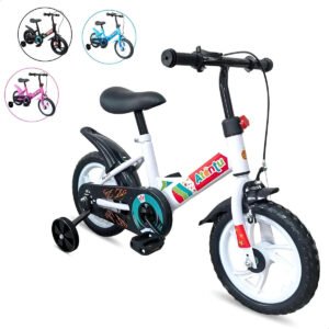 Bicicleta Infantil Aro 12 Com Rodinhas Laterais Equilíbrio Branco S