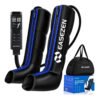 Bota De Compressao Pneumatica Massageador Pes Easezen 6 Modos Médio Preto/azul Azul/preto