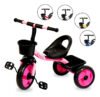 Brinquedo triciclo de 3 rodas para crianças com cesto de bolhas rosa chiclete Atentu triciclo infantil motoca