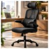 Cadeira Escritório Ergonômica Mesh Suporte Lombar Sitolia Preto Malha
