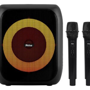 Caixa de Som Amplificada Philco Extreme Bluetooth 5.3 480W 2 Microfones TWS Flash Light Bateria Recarregável PCX4801