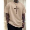Camiseta Masculina Básica Cruz De Jesus Algodão Camisa Top