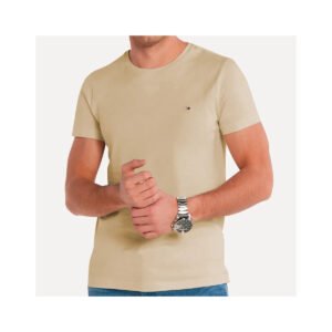Camiseta Tommy Hilfiger Essential Cotton Cáqui Claro