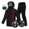 Capa De Chuva Moto Com Capuz Impermeável Motoqueiro Terracota M(45-60kg)