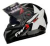 Capacete FW3 GTX Star Preto e Branco Grafite Óculos Interno
