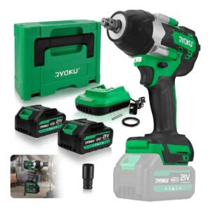 Chave De Impacto 1/2” 700nm Brushless 2 Baterias Maleta Verde 127/220v