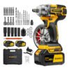 Chave De Impacto 800n.m 48v Brushless 2 Baterias Sem Fio Amarelo 127/220v 50/60hz