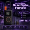 Compressor de Ar Portátil Blackone 4000mAh Digital 150PSI Carro Moto Bike