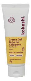 Creme Gel Hidratante Facial Gota De Colágeno Kokeshi Para Todo Tipo de Pele Com Oleo de Girassol Ozonizado e Oleo de Copaiba