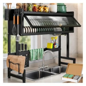 Escorredor Louca Suspenso Preto 65 Cm Em Aço Carbono Preto