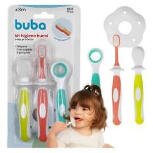 Escova De Dente Bebê Massageador Gengiva Raspador De Língua Único