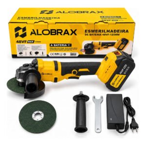 Esmerilhadeira Angular Sem Fio 48vf 125mm Brushless 2 Discos Amarelo 48v 50/60 Hz
