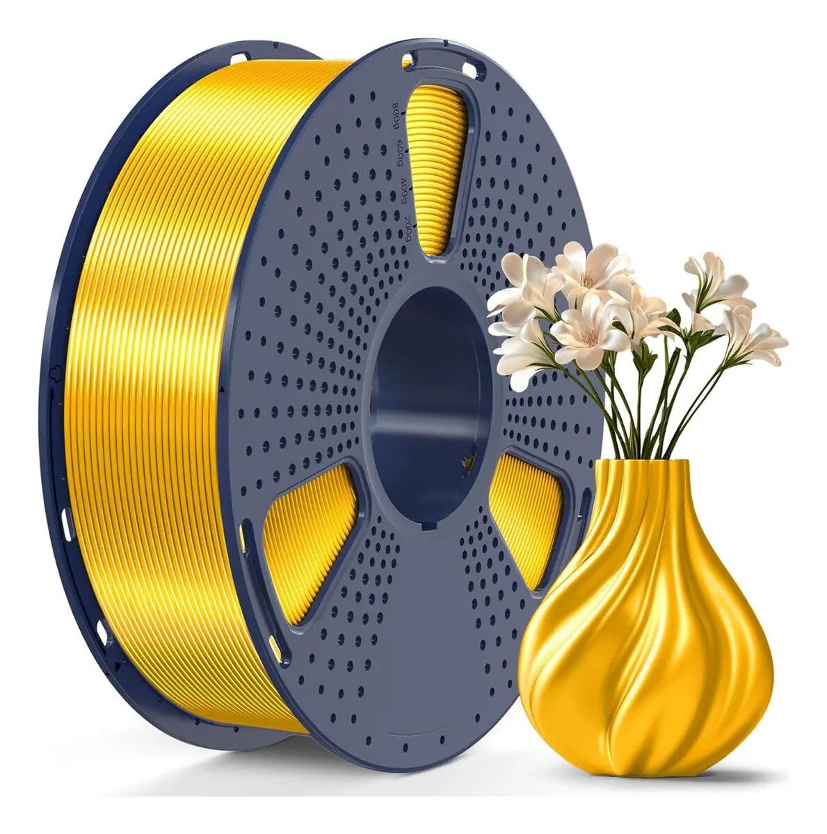 Filamento 3d Sunlu Printer Filament Pla +silk De 1.75mm 1kg Dourado Filamento 3d Sunlu Printer Filament Pla +silk De 1.75mm 1kg Dourado