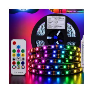 Fita Led Ws2811 5m Endereçavel 300 Leds Ip20 + Controladora Rgb 12v