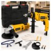 Furadeira Nakasaki 1000w Com Maleta E Esmerilhadeira Amarelo 220v 50/60 Hz