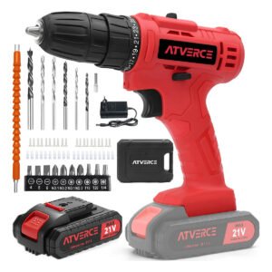 Furadeira Parafusadeira 21v 3/8 Kit Com Maleta Atverce Terracota 127/220v 60