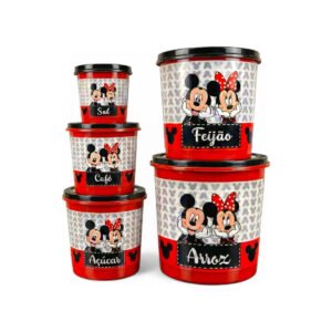 Jogo De Mantimentos Mickey C/5 Peças