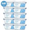 Kit 10 Pote Vidro Hermético Marmita 640ml Micro-ondas Freezer Forno Organização Geladeira