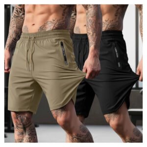 Kit 2 Bermuda Masculina Slim Fitness Esportiva Com Elastano
