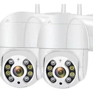 Kit 2 Câmeras de Segurança iCSee A8 PTZ Wi-Fi com Visão Noturna para Exterior e Interior G.Eye