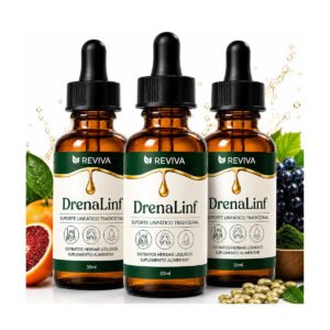 Kit 3 Drenalinf 30 Ml Fórmula Importada | Envio Full Suplemento Para Drenagem Linfática