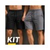 Kit 3 Short Bermuda Masculino Elastano Academia Casual Bolso