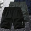 Kit 3 Shorts Esportivos Plus Size Masculino Secagem Rápida