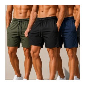 Kit 4 Bermuda Masculino Short Elastano Academia Bolso Casual