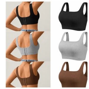 Kit 4 Top Com Bojo Fitness Academia Sem Costura Poliamida