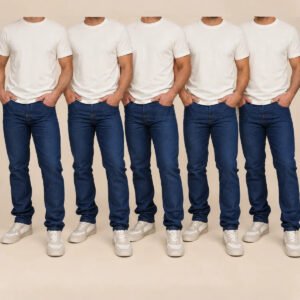 Kit 5 Calças Masculina Jeans Com Elastano Trabalho/passeio