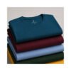 Kit 5 Camisetas Masculinas Slim Básicas Coloridas Premium