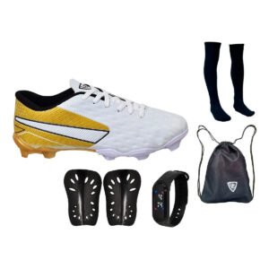 Kit Chuteira Campo Impactor + Meião Bolsa Caneleira Relógio