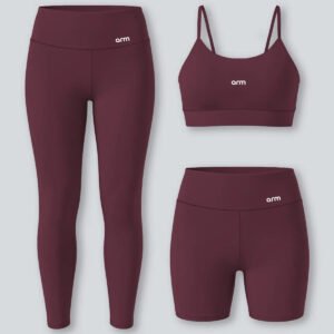 Kit Conjunto Feminino Fitness Top Alça + Legging + Short