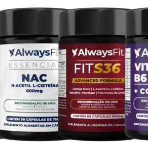 Kit Pro Da Alwaysfit + Pro3mag + Nac + Fits36 E Complexo B Sem Sabor