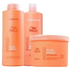 Kit Wella Invigo Nutri-Enrich Sh 1l + Cond 1l + Masc 500 Ml