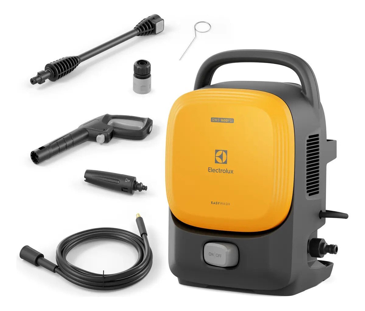 Lavadora de Alta Pressão Electrolux 1650PSI 1400W de Potência com Engate Rápido EasyWash Lava Jato Lava Car QWS1650 Lavadora de Alta Pressão Electrolux 1650PSI 1400W de Potência com Engate Rápido EasyWash Lava Jato Lava Car QWS1650