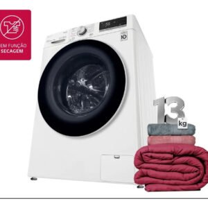 Lavadora Smart LG VC4 13kg Branco com Inteligência Artificial AIDD™ – FV5013WC4 –