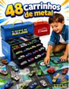 Maleta 48 Carrinhos + Tapete Pista 40×60 Estacionamento Brinquedo Infantil Presente Criança – Super Brasileirinho