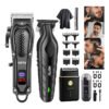 Maquina De Corta Cabelo Sem Fio Barbeador Acabamento 20pcs Preto