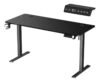 Mesa Ergonômica Gamer E Escritorio Ajuste De Altura Elétrico E Memória Highload Com Tampo 140x60cm, Suporte para Headset e Porta Copos