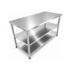 Mesa Inox 150×60 2p Bancada Manipulação Cozinha Industrial