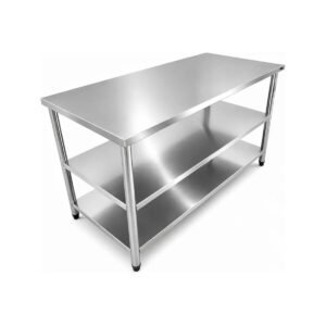Mesa Inox 150×60 2p Bancada Manipulação Cozinha Industrial