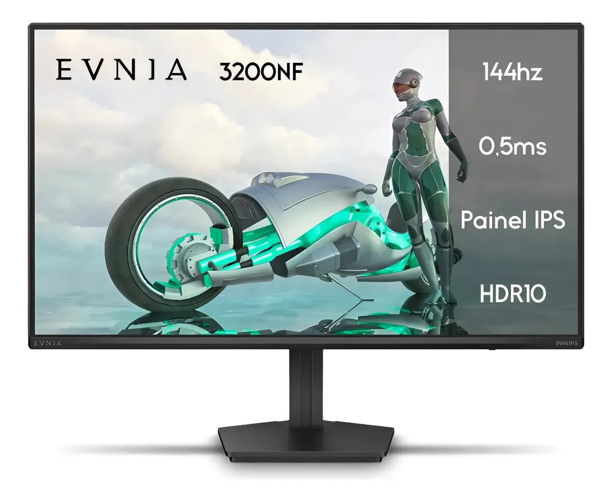 Monitor Gamer Phillips 24 Evnia Ips 144hz 0.5ms Wide Fullhd Preto 127/220v Monitor Gamer Phillips 24 Evnia Ips 144hz 0.5ms Wide Fullhd Preto 127/220v