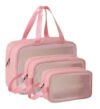 Necessaire Sem Gênero Washbag Kit Necessaires Rosa Liso